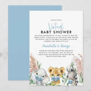 Cute baby shower by mail animal covid mask