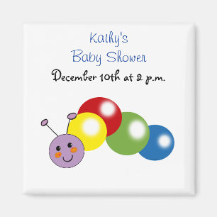 cute baby shower (caterpillar) magnet