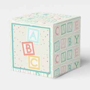 Cute Baby Shower Favour Box W/ABC Blocks