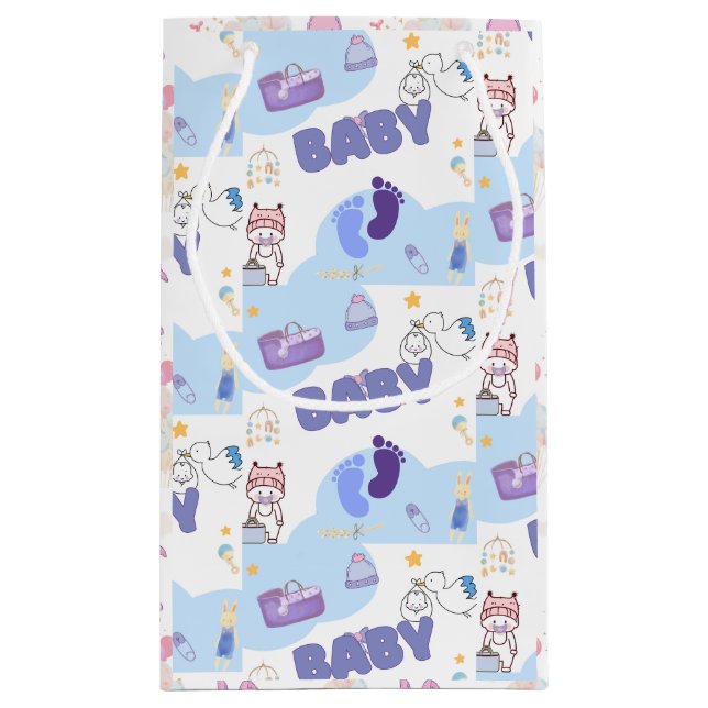 Cute Baby Shower Gift Bag (Back)