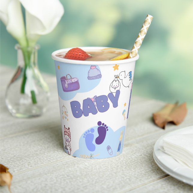 Cute Baby Shower Gift Bag Paper Cups (Insitu)