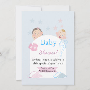 Cute Baby Shower Invitation Gender Neutral