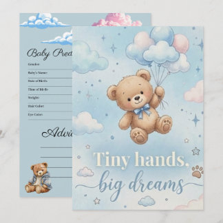 Cute Baby shower invitation with prediction game