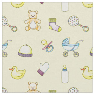 Cute baby shower pattern fabric