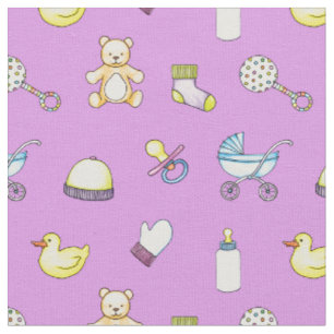 Cute baby shower pattern fabric