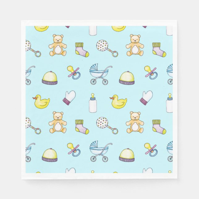 Cute baby shower pattern napkin (Front)