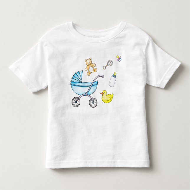 Cute baby shower pattern toddler T-Shirt (Front)