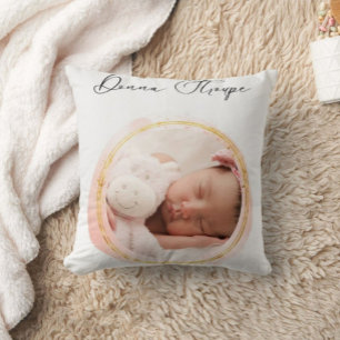 Cute Baby sleeping Modern White Pillow 