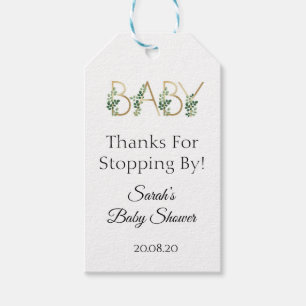 Cute Baby Slogan Baby Shower Thank You Gift Tags