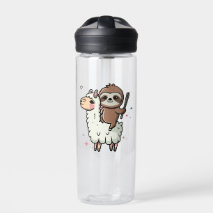 Cute Baby Sloth and Llama  Water Bottle