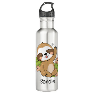 Cute Baby Sloth Custom Name       710 Ml Water Bottle