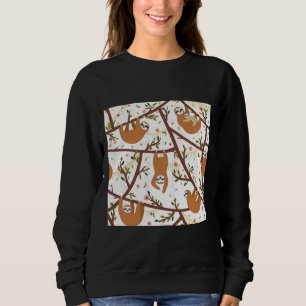 Cute Baby Sloth With Mum Scoop Sweatshirt