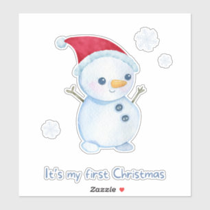 Cute Baby Snowman First Christmas