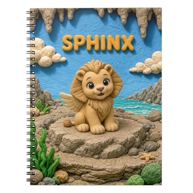 Cute Baby Sphinx, Mythical Notebook (Front)