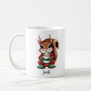 Cute baby squirrel Christmas Holiday Mug