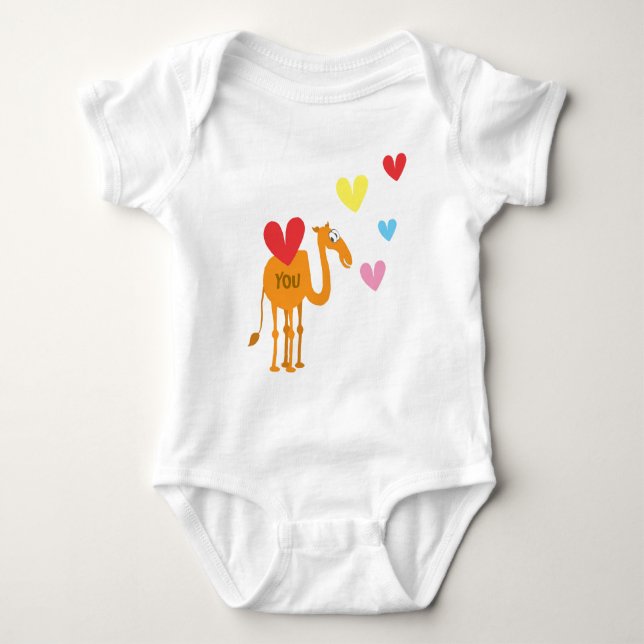Cute Baby Suit with Camel Bodysuit (Front)
