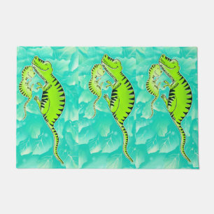 Cute Baby T-Rex Colorful Dinosaur Kingdom Area Rug