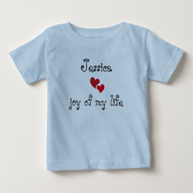  Cute Baby T-Shirt -editable name and text (Front)