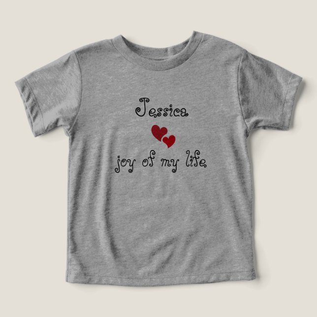  Cute Baby T-Shirt -editable name and text (Design Front)
