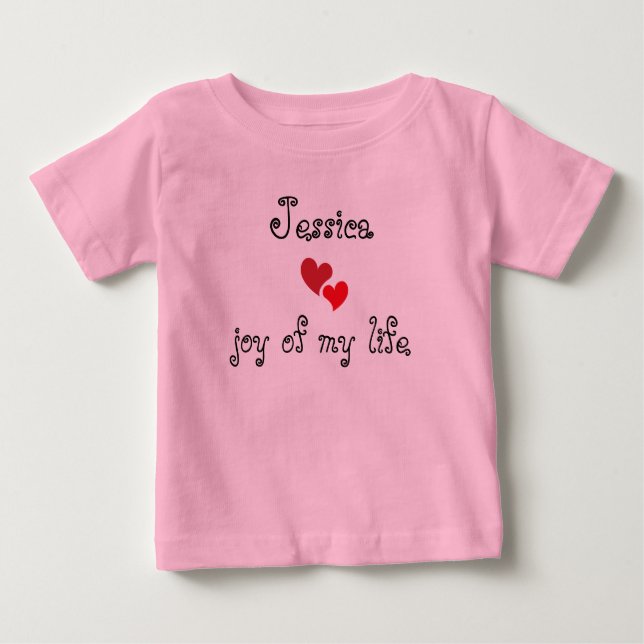  Cute Baby T-Shirt -editable name and text (Front)