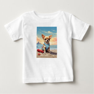 Cute baby t-shirt shaped like your little dog for