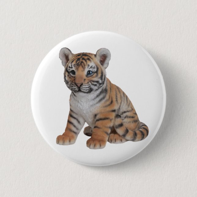 Cute Baby Tiger Cub 6 Cm Round Badge (Front)