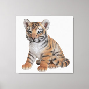 Cute Baby Tiger Cub Canvas Print