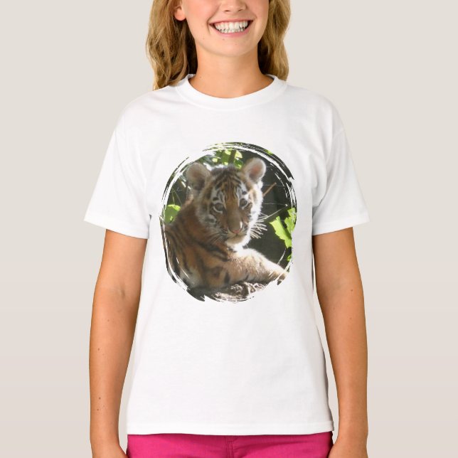 Cute Baby Tiger Kids T-Shirt (Front)