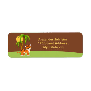 Cute Baby Tiger Return Address Labe