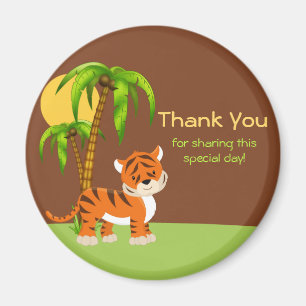 Cute Baby Tiger Thank You Magnet
