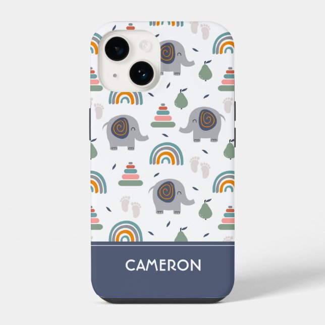 Cute Baby Toy Pattern iPhone Case (Back)