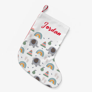 Cute Baby Toy Pattern Small Christmas Stocking