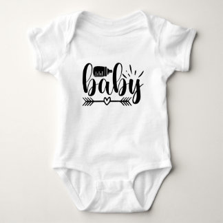 Cute Baby Typographic Heart Arrow Bottle Design Baby Bodysuit