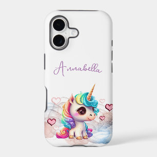 Cute Baby Unicorn and Hearts