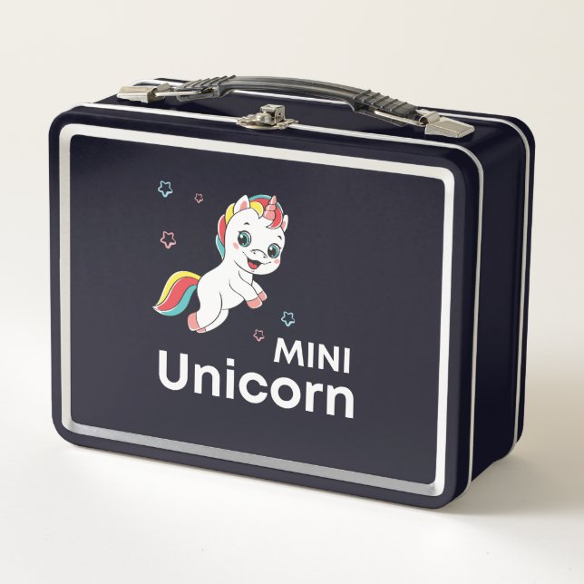 Cute baby unicorn Modern      Metal Lunch Box (Front)