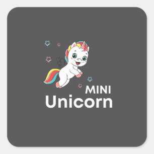 Cute baby unicorn Modern      Square Sticker