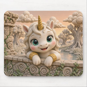 Cute Baby Unicorn, Mythical Mouse Pad
