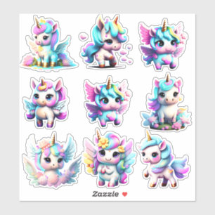 Cute baby unicorn  rainbow color