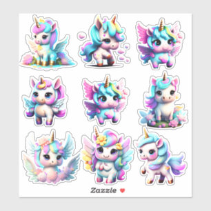 Cute baby unicorn rainbow colour