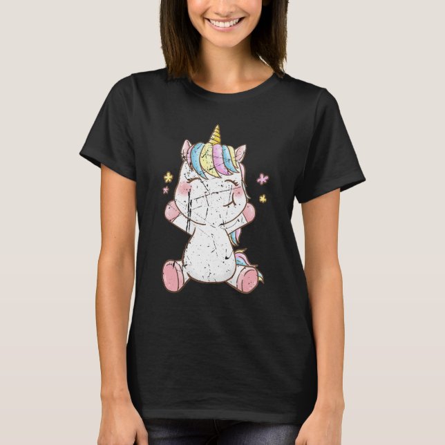 Cute Baby Unicorn Unicorns Magical Creature Fans T-Shirt (Front)