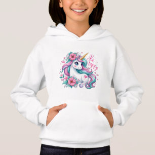 Cute Baby Unicorn With Flowers for Women & Girls