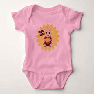 Cute baby wearing football player outfit bodysuit