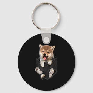Cute Baby Wolf In Pocket Animals Wolves Lovers Men Key Ring