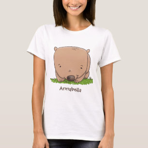 Cute baby wombat cartoon illustration T-Shirt