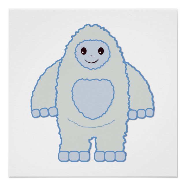 Cute Baby Yeti Poster (Front)
