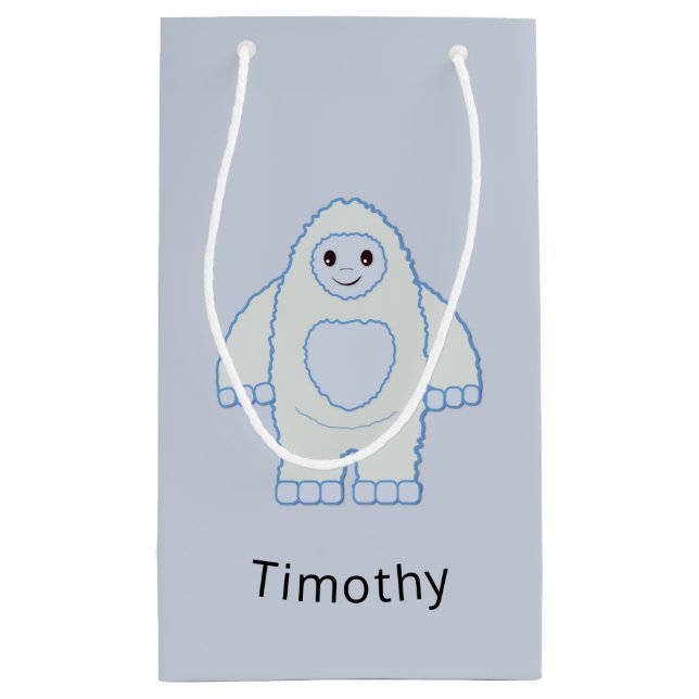 Cute Baby Yeti Small Gift Bag (Back)