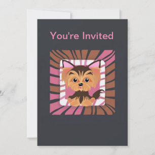 Cute Baby Yorkie Invitation