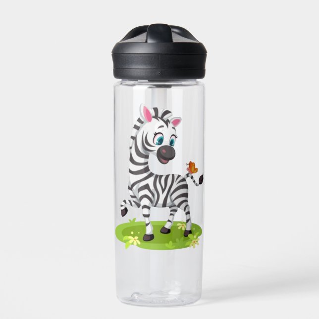 Cute Baby Zebra Cartoon-23960 Water Bottle (Front)
