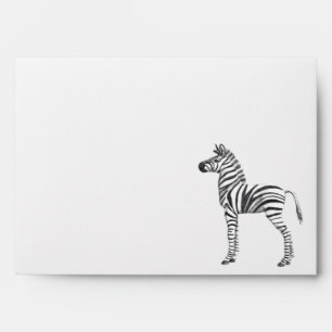 Cute Baby Zebra Drawing Envelopes