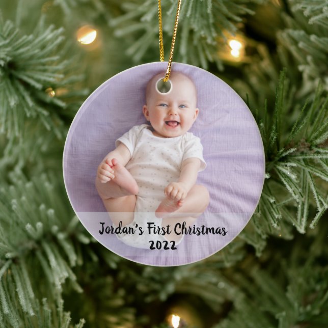 Cute baby's 1st christmas ceramic tree decoration (Tree)
